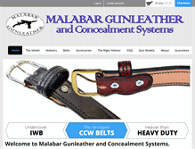 Tablet Screenshot of malabargunleather.com